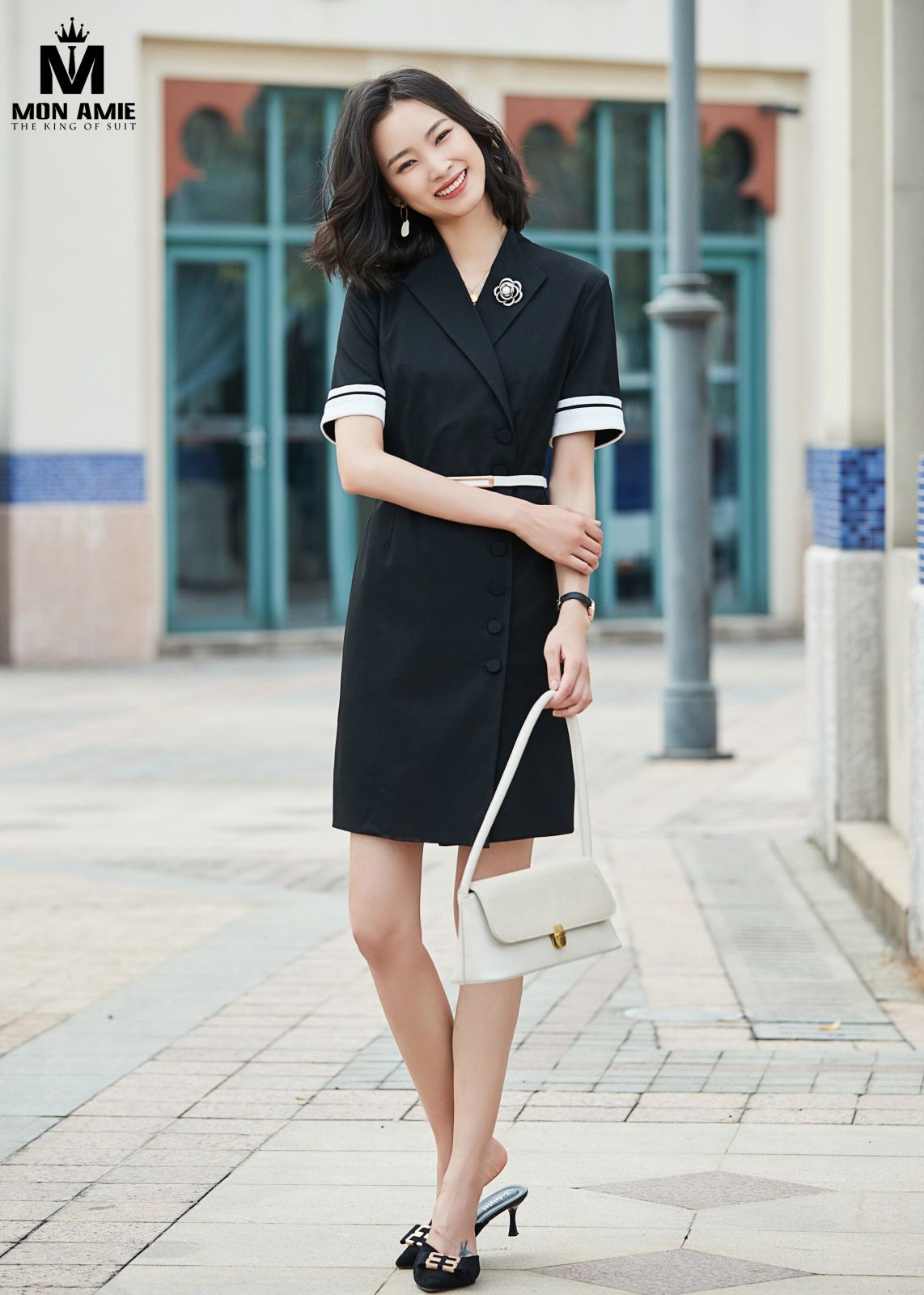 Black And White Blazer Dress 